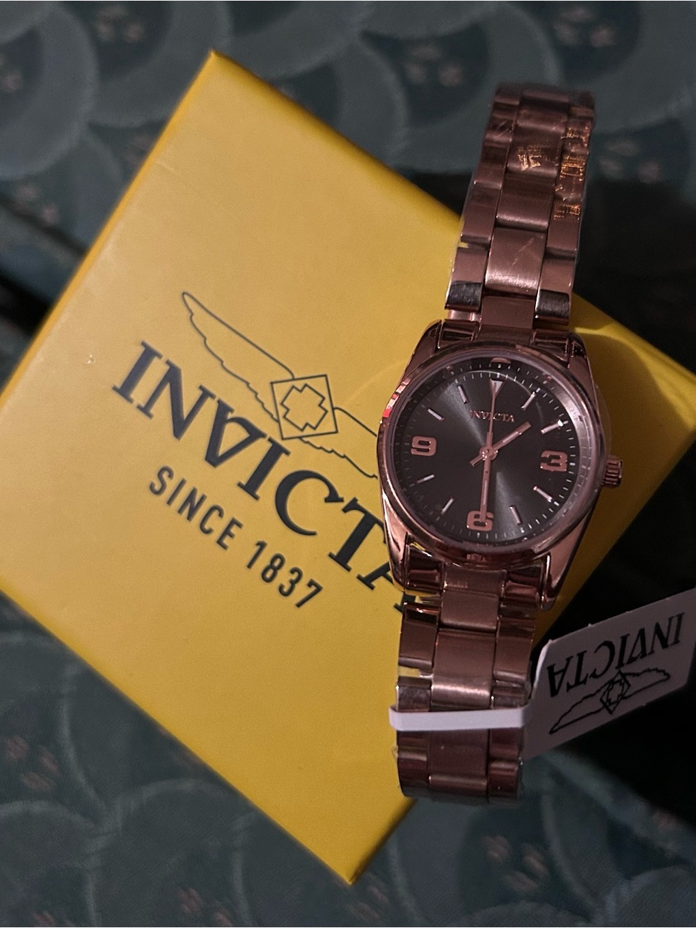 Invicta Men’s celestial charcoal rose gold bracelet watch